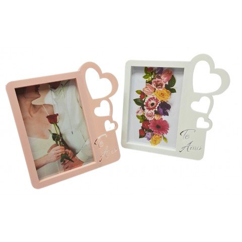 Porta Retrato Te Amo + Impressão de Foto em papel Fotográfico